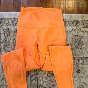 Lululemon neon orange 25 inch leggings